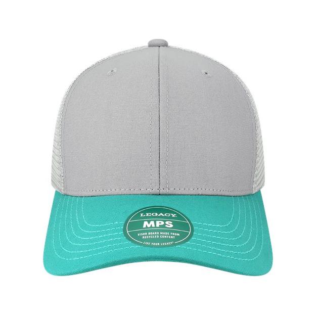 LEGACY Mid - Pro Snapback Trucker Cap - LEGACY MPS Yellow/ Marine/ White Adjustable Trucker Caps