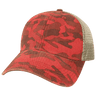 LEGACY OFA Old Favorite Trucker Cap | Low - Profile Snapback Hat Dark Red Field Camo Adjustable Caps