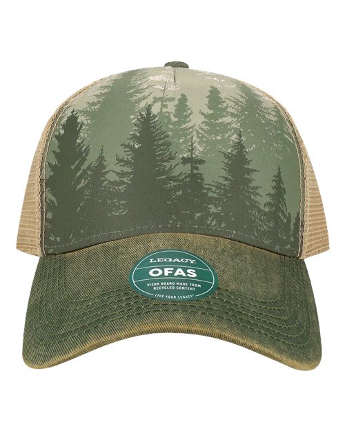 LEGACY Old Favorite Five - Panel Trucker Cap - LEGACY OFAFP Deep Forest Adjustable Caps