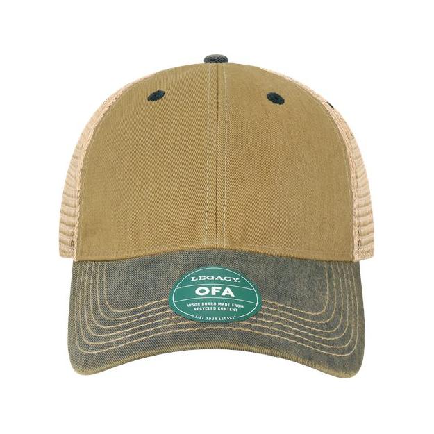LEGACY Old Favorite Trucker Cap - LEGACY OFA Dark Tan/ Navy Adjustable Caps