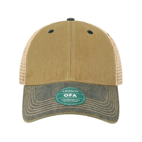 LEGACY Old Favorite Trucker Cap - LEGACY OFA Dark Tan/ Navy Adjustable Caps