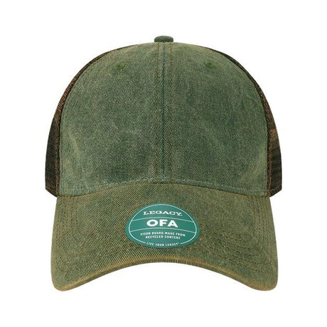 LEGACY Old Favorite Trucker Cap - LEGACY OFA Green Field Camo/ Java Adjustable Caps
