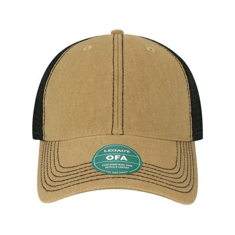 LEGACY Old Favorite Trucker Cap - LEGACY OFA Khaki/ Black Adjustable Caps