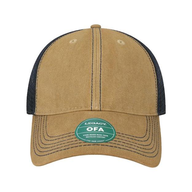 LEGACY Old Favorite Trucker Cap - LEGACY OFA Khaki/ Khaki Adjustable Caps
