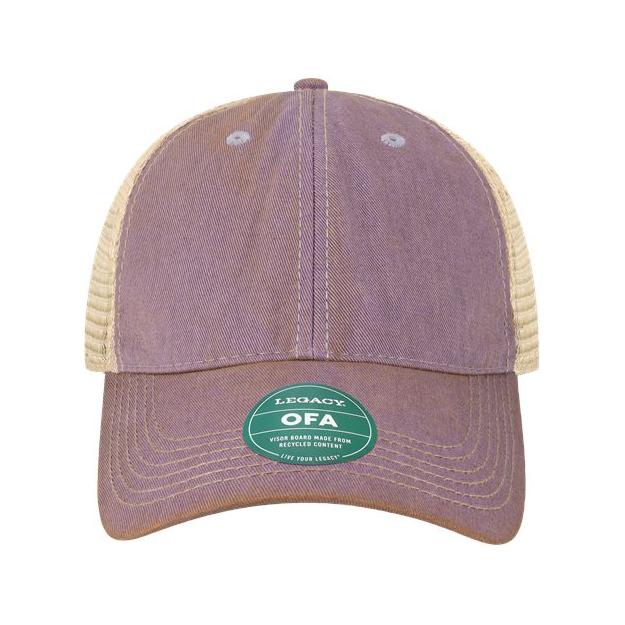 LEGACY Old Favorite Trucker Cap - LEGACY OFA Lavender/ Khaki Adjustable Caps
