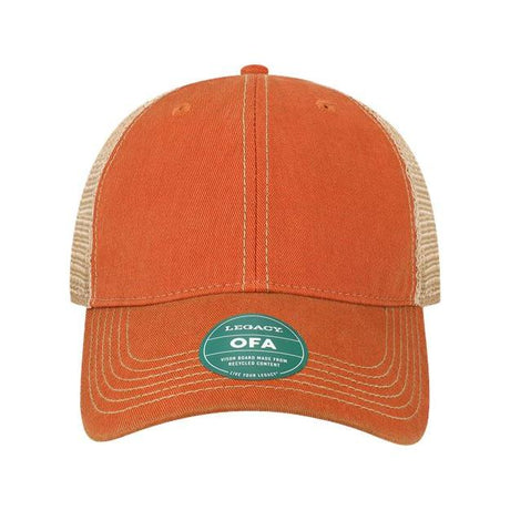 LEGACY Old Favorite Trucker Cap - LEGACY OFA Orange/ Khaki Adjustable Caps