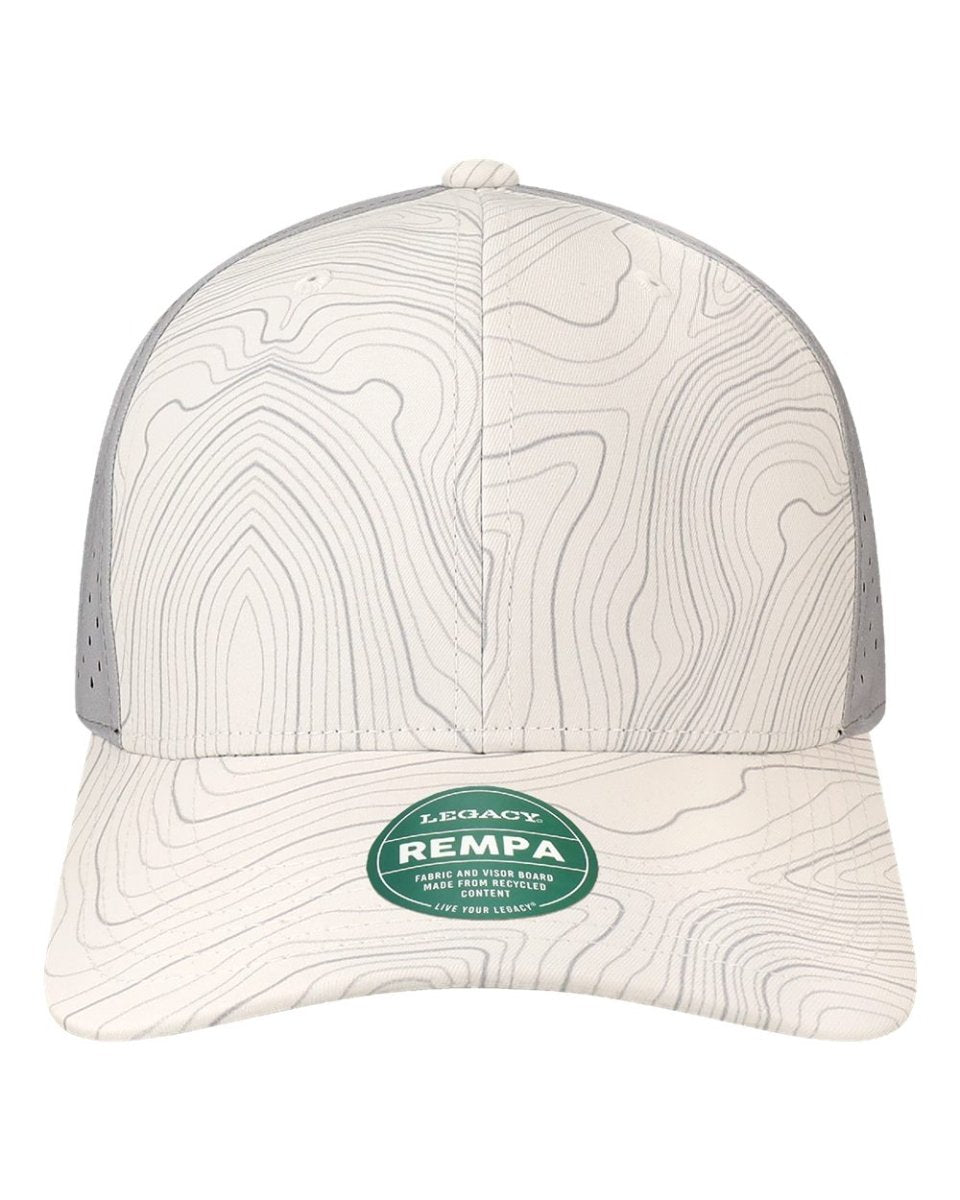 LEGACY Reclaim Mid - Pro Adjustable Cap - LEGACY REMPA White Grey Topo Adjustable Caps