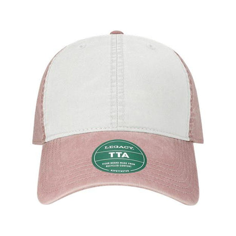 LEGACY Terra Twill Cap - LEGACY TTA White/ Dusty Rose Adjustable Hats