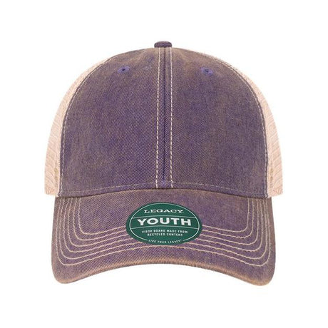 LEGACY YOUTH Old Favorite Trucker Cap - LEGACY OFAY Navy/ Khaki YOUTH Hats