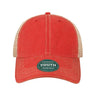 LEGACY YOUTH Old Favorite Trucker Cap - LEGACY OFAY Scarlet Red/ Khaki YOUTH Hats