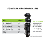 Champion Sports SINGLE KNEE BASEBALL SHIN GUARDS 13" L, AGES 9-12