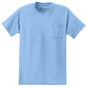 Joe's USA Pocket Tee Shirt- 50/50 Poly Cotton-LightBlue Joe's USA Light Blue S