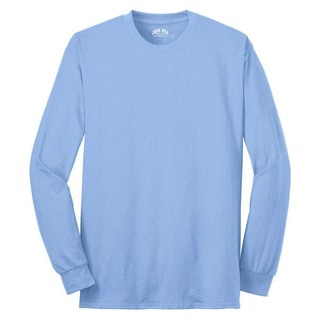 Joe's USA Men's Long Sleeve 50/50 Cotton/Poly T-Shirt Joe's USA Light Blue S