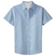 Womens Short Sleeve Wrinkle Resistant Easy Care Shirts-LightBlue/LightStone Joe's USA Light Blue / Light Stone X-Small
