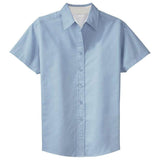 Womens Short Sleeve Wrinkle Resistant Easy Care Shirts-LightBlue/LightStone Joe's USA Light Blue / Light Stone X-Small