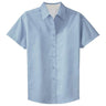 Womens Short Sleeve Wrinkle Resistant Easy Care Shirts-LightBlue/LightStone Joe's USA Light Blue / Light Stone X-Small