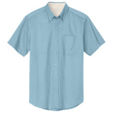 Joe's Men's Short Sleeve Button-Up Shirt - Light Blue / Light Stone Woven Shirts Joe's USA Light Blue / Light Stone Small
