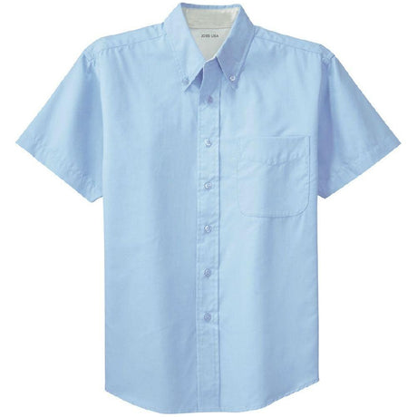 Joe's USA Tall Short Sleeve Easy Care Shirt Joe's USA Large Tall Light Blue / Light Stone