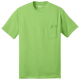 Joe's USA Pocket Tee Shirt- 50/50 Poly Cotton-Lime Joe's USA Lime S