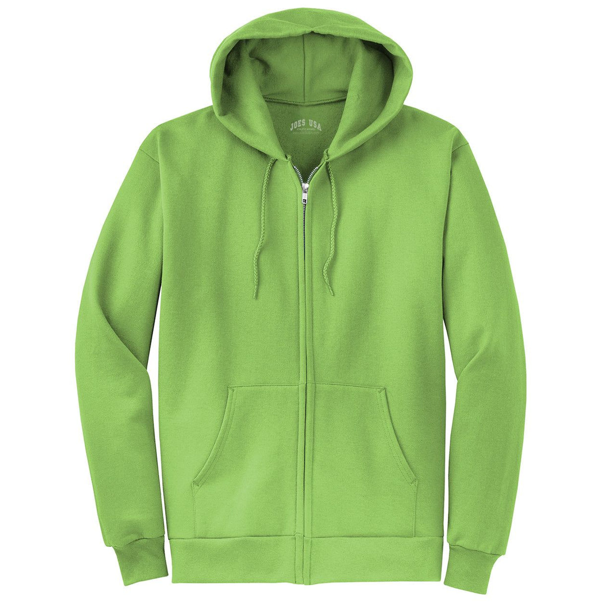 Wholesale Mens Heavy Blend Full-Zip Hooded Sweatshirt-Lime Sweatshirts/Fleece Joe's USA Lime S