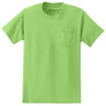 Joe's USA Mens Pocket Tee's 6.1-ounce, 100% Cotton T-Shirts - Lime T-Shirts Joe's USA Lime Small