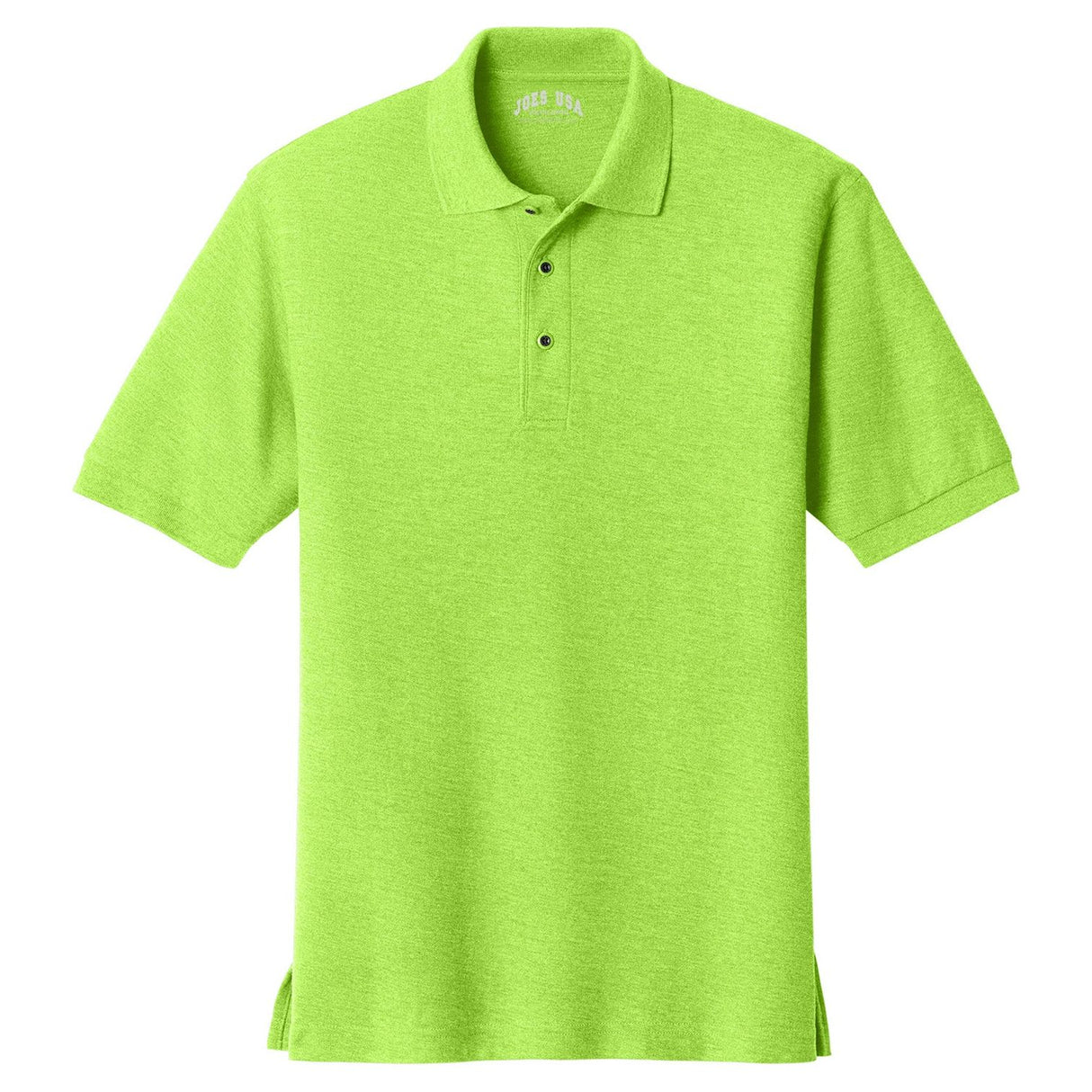Mens Classic Silk Touch Polo Shirts in 36 Colors and Sizes: XS-6XL-Lime Polos/Knits Joe's USA Lime X-Small