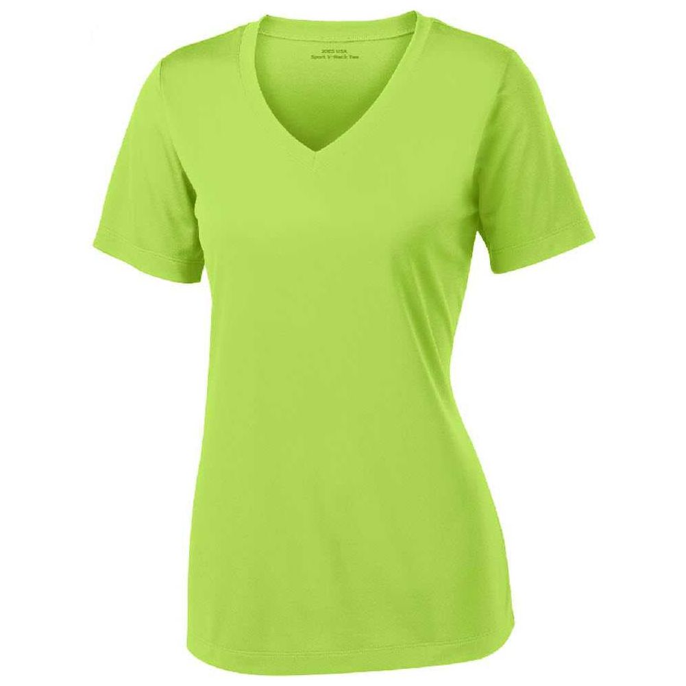 Women's Athletic All Sport V-Neck Tee Shirt in 15 Colors - Sizes XS-4XL DRI-EQUIP Womens Apparel