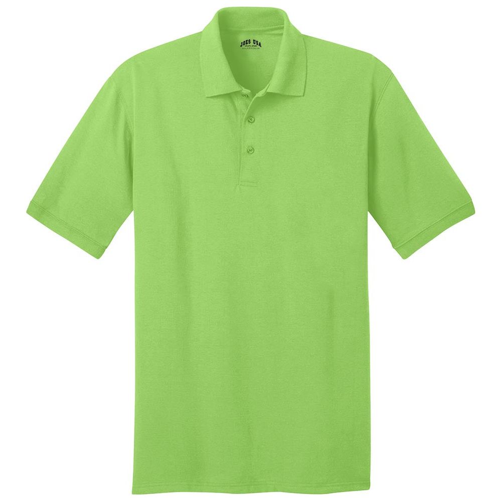 Men's 5.5-Ounce Jersey Knit Polo in Regular, Big & Tall Sizes Joe's USA Lime