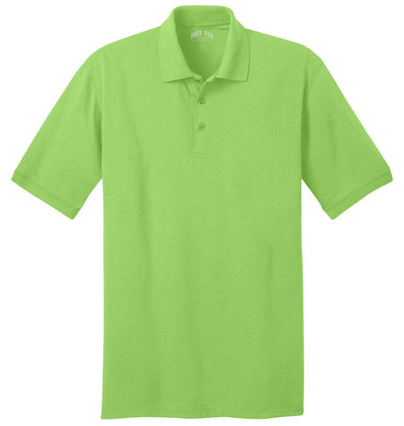 Men's Tall 5.5-Ounce Jersey Knit Polo Polos/Knits Joe's USA Lime Large Tall