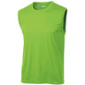 Men's Sleeveless Athletic Tee Shirt. Sizes XS-4XL Activewear DRI-EQUIP Lime Shock XS