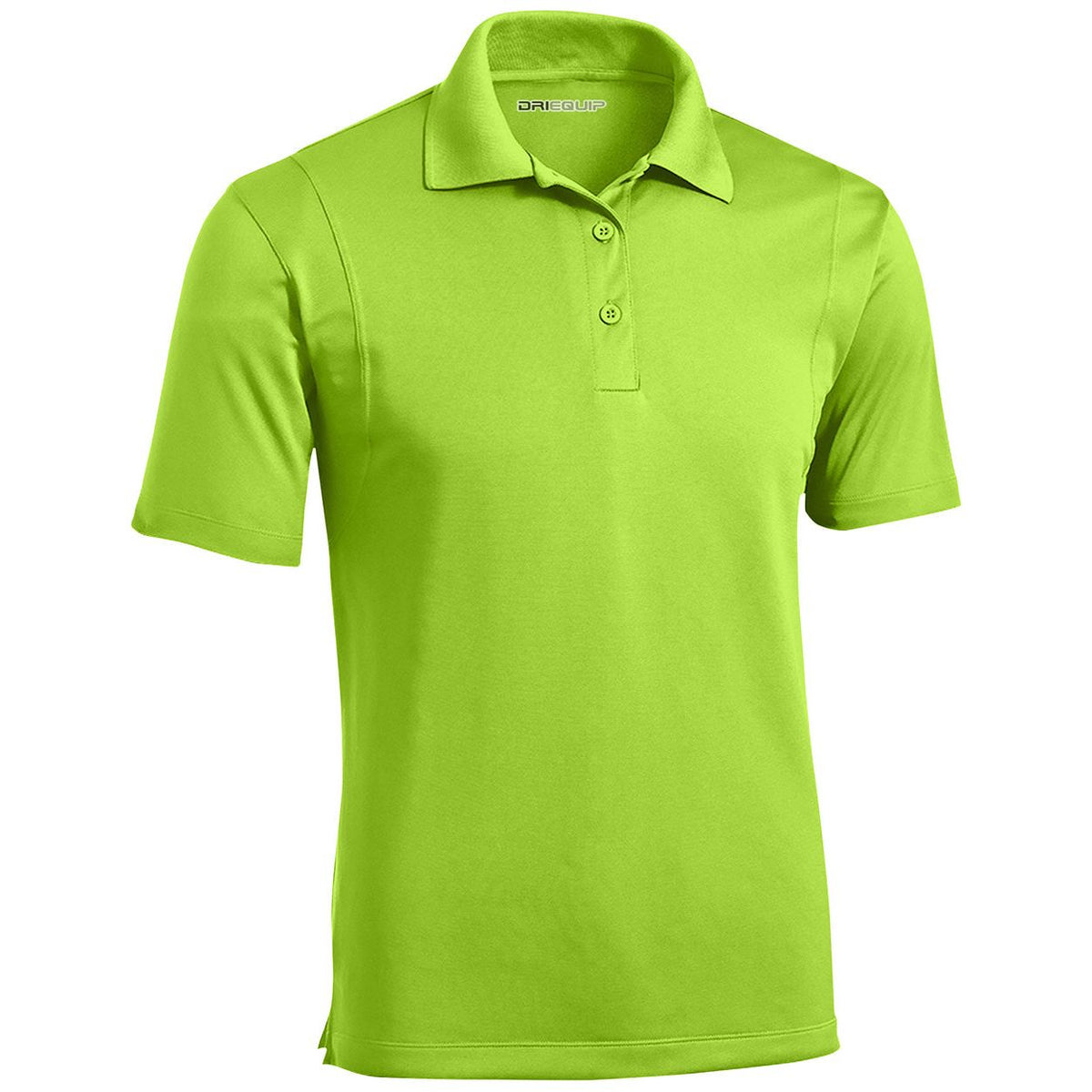 Mens Moisture Wicking Micropique Golf Polos DRI-EQUIP Lime Shock