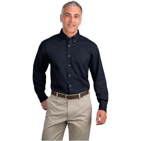 Long Sleeve Twill Shirt Classic Navy 3X - Large