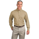 Long Sleeve Twill Shirt Khaki X - Large