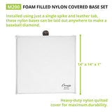 Champion Sports 14" X 14" QUILTED COVER BASE SET WITH NAIL SPIKES