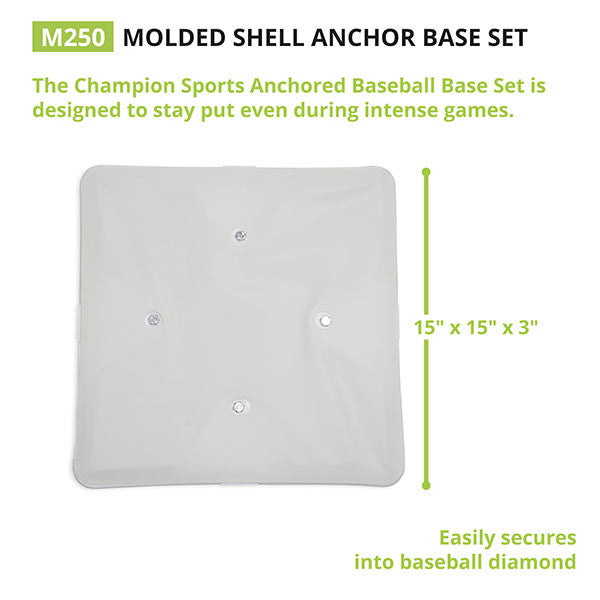 Champion Sports ANCHORED BASE SET WITH MOLDED SHELL