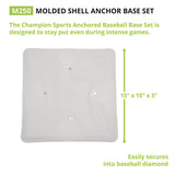 Champion Sports ANCHORED BASE SET WITH MOLDED SHELL