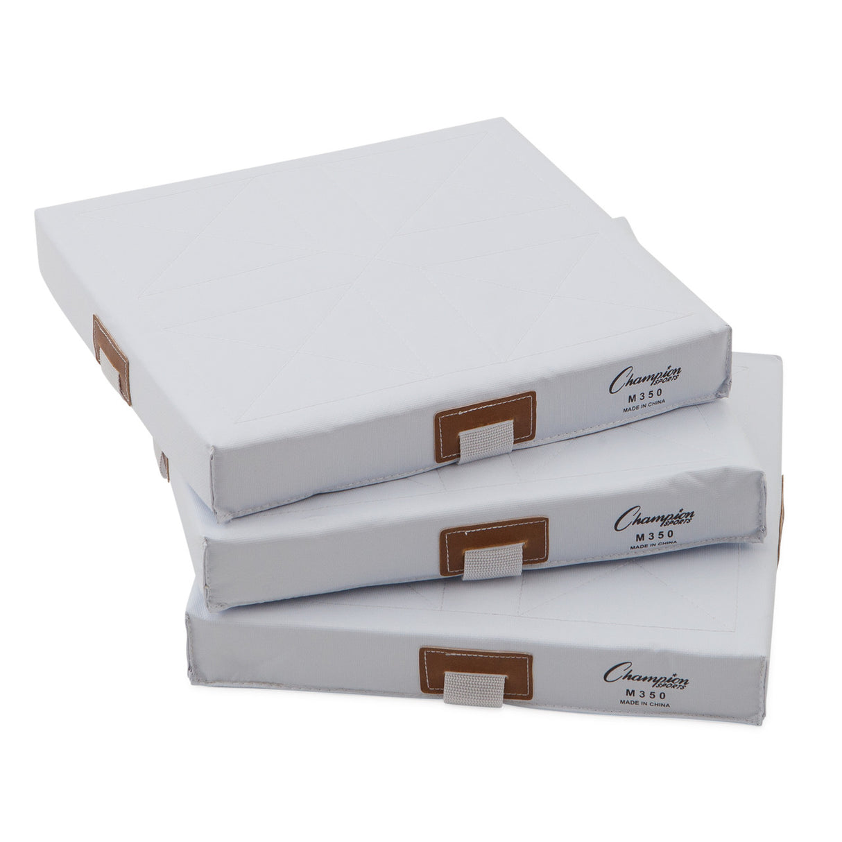 Champion Sports 15" X 15" FOAM FILLED QUILTED COVER BASE SET 2" H X 15" W X 15" L