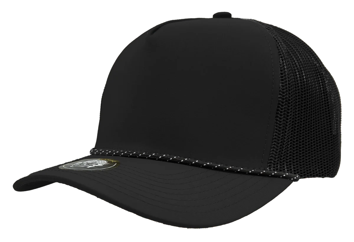 Zapped Headwear MARINE R+ 5-Panel Rope Hat | Wholesale Chainlink Snapback Mesh Caps
