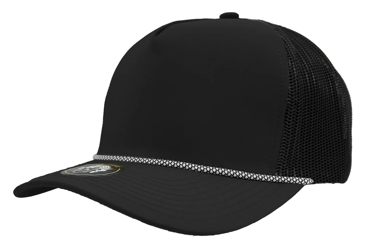 Zapped Headwear MARINE R+ 5-Panel Rope Hat | Wholesale Chainlink Snapback Mesh Caps