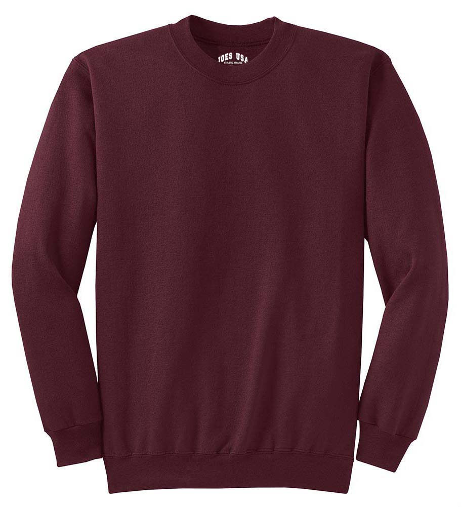 Joe's USA Men's Essential Fleece Crewneck Sweatshirt Joe's USA Small Maroon