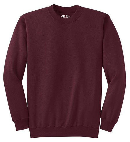 Joe's USA Men's Essential Fleece Crewneck Sweatshirt Joe's USA Small Maroon