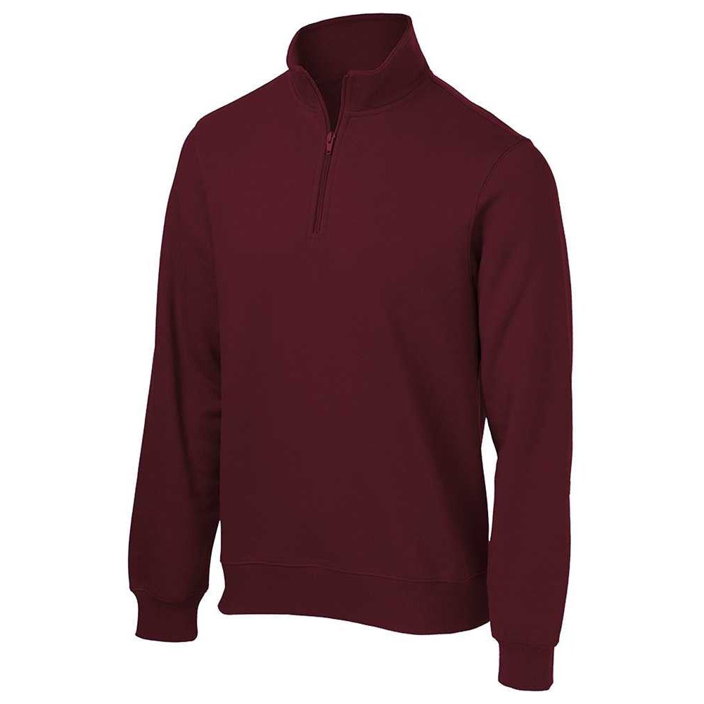 Joe's USA Men's 1/4-Zip Sweatshirt DRI-EQUIP Maroon XS