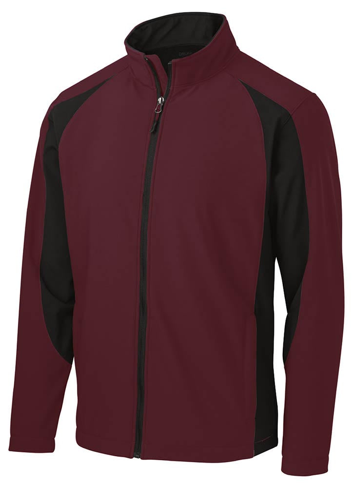 Men's Colorblock Soft Shell Jacket Joe's USA Maroon/Black X-Small