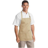 Medium Length Apron with Pouch Pockets Stone Aprons