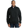 Mens 1/4 - Zip Cadet Collar Sweatshirt Small Black Sweatshirts
