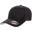 Men's 2XL Flexfit Cotton Blend Cap 6277 Black 2XL Hats