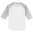 Mens 3/4 Sleeve Cotton Baseball Tee Shirts - Adult XS to 6X White/Heather Grey X - Small Short Sleeve T-Shirts