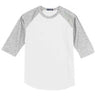 Mens 3/4 Sleeve Cotton Baseball Tee Shirts - Adult XS to 6X White/Heather Grey X - Small Short Sleeve T-Shirts