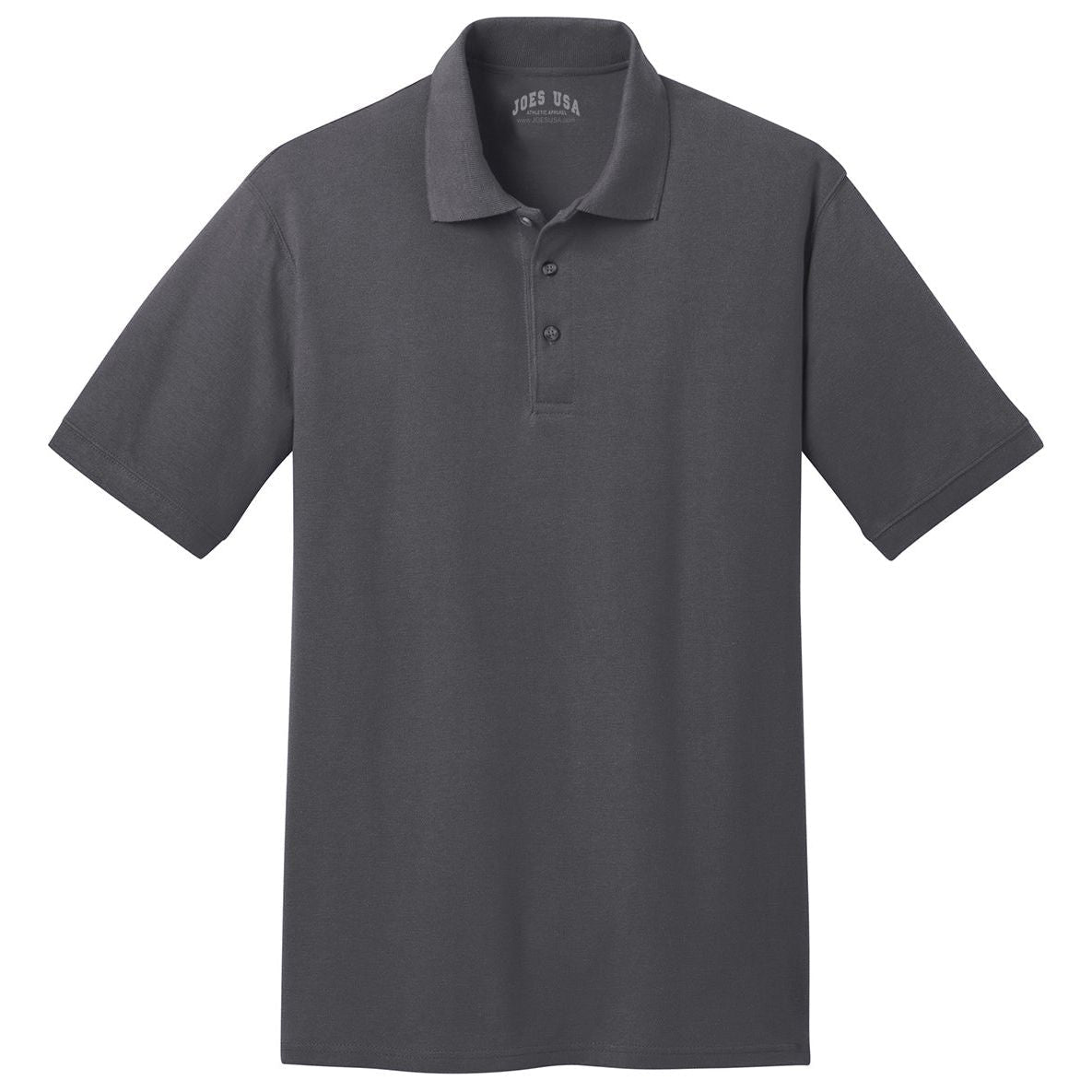 Men's 50/50 Pique Polo Charcoal Small Polos/Knits