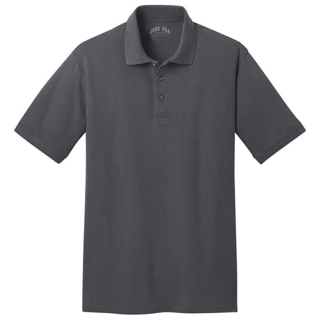 Men's 50/50 Pique Polo Charcoal Small Polos/Knits